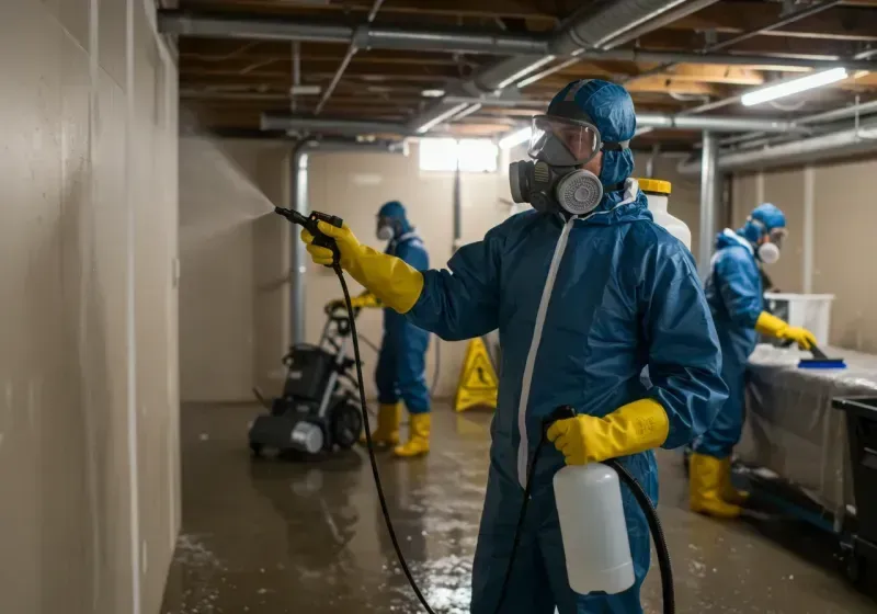 Basement Sanitization and Antimicrobial Treatment process in Palmview, TX